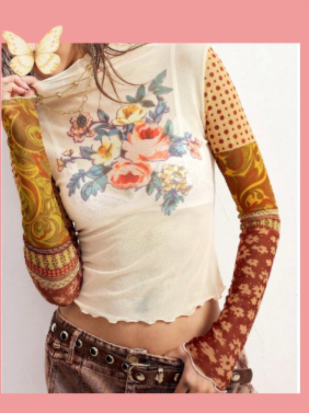 Womens Sheer Top L